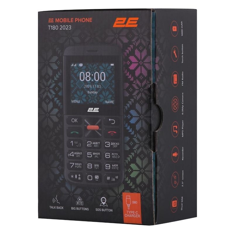 Мобільний телефон 2E T180 MAX Black