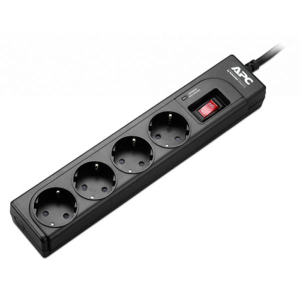 Сетевой фильтр питания APC Essential SurgeArrest 4 outlets Black (P43B-RS)