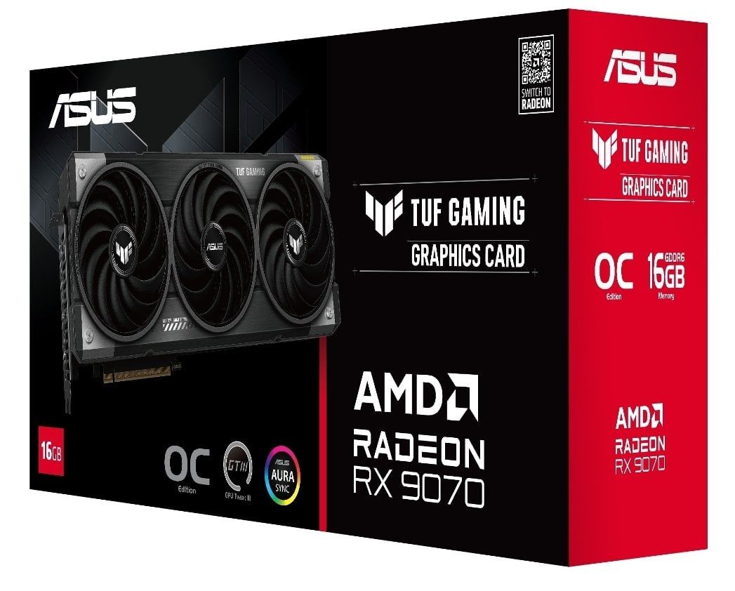 Відеокарта ASUS Radeon RX 9070 16GB TUF Gaming OC (TUF-RX9070-O16G-GAMING)