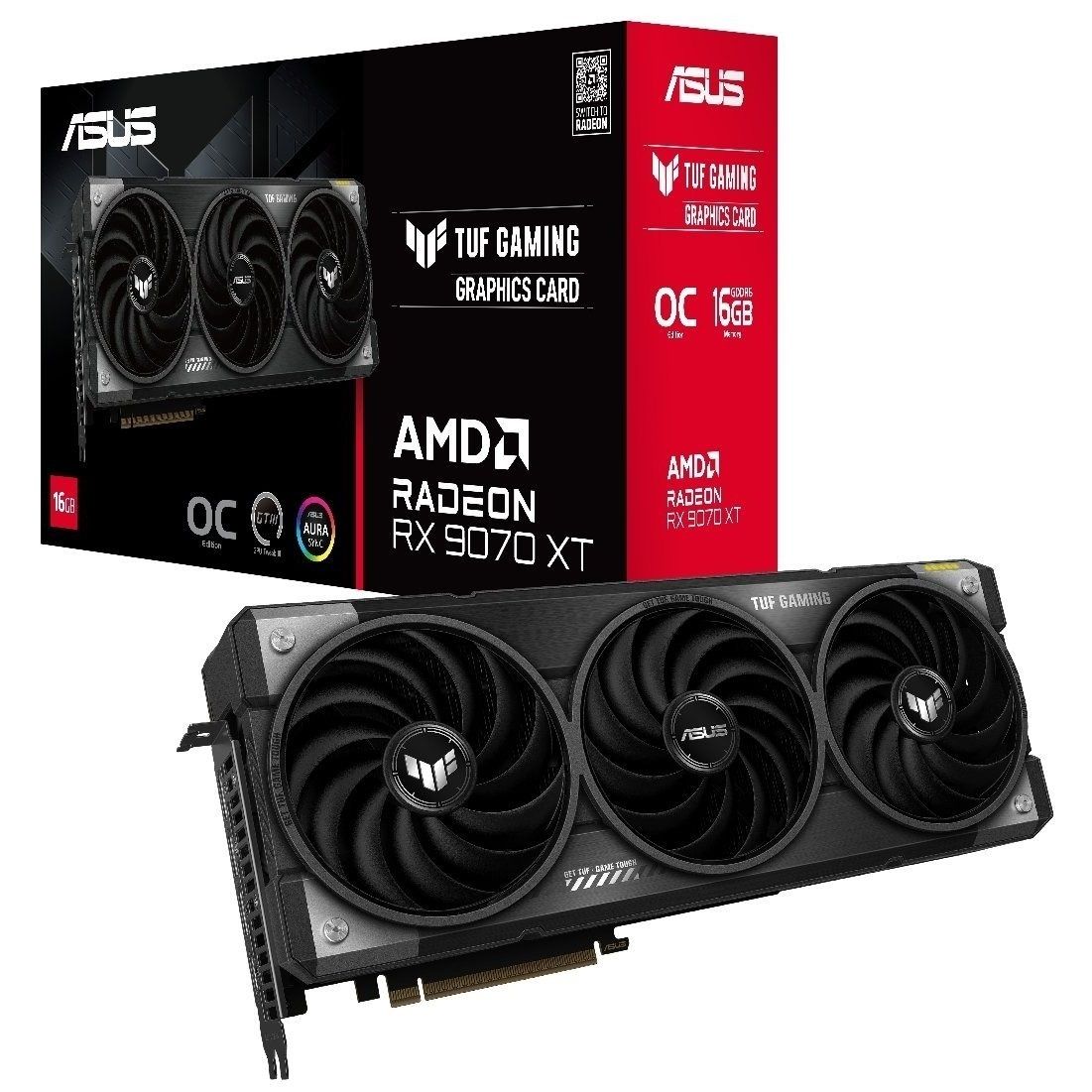 Відеокарта ASUS Radeon RX 9070 XT 16GB TUF Gaming OC (TUF-RX9070XT-O16G-GAMING)