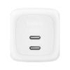 Зарядний пристрій Belkin 2xUSB-C PD67W GaN PPS White (WCH020KQWH)