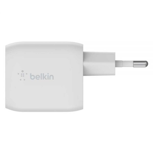 Зарядний пристрій Belkin Home Charger 45W GAN PD PPS Dual USB-С (WCH011VFWH)