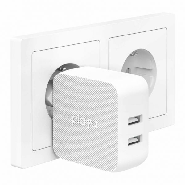 Зарядний пристрій Belkin Playa Home Charger 12W DUAL USB 2.4A White (PP0007VFC2-PBB)