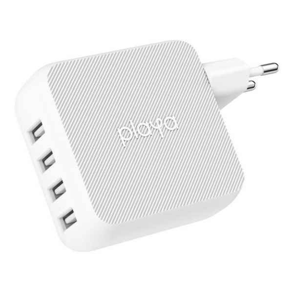 Зарядное устройство Belkin Playa Home Charger 40W 4-PORT USB 2.4A White (PP0003VFC2-PBB)