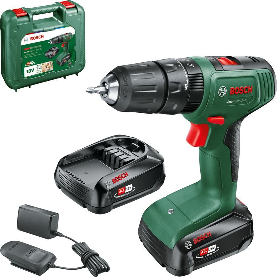 Шуруповерт Bosch EasyImpact 18V-40 18В 2х1.5Агод (0.603.9D8.102)