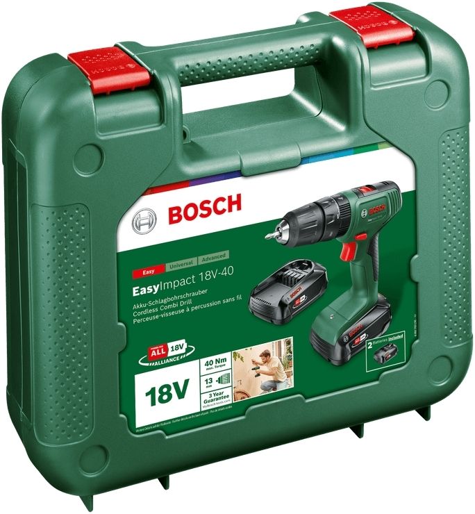 Шуруповерт Bosch EasyImpact 18V-40 18В 2х1.5Агод (0.603.9D8.102)