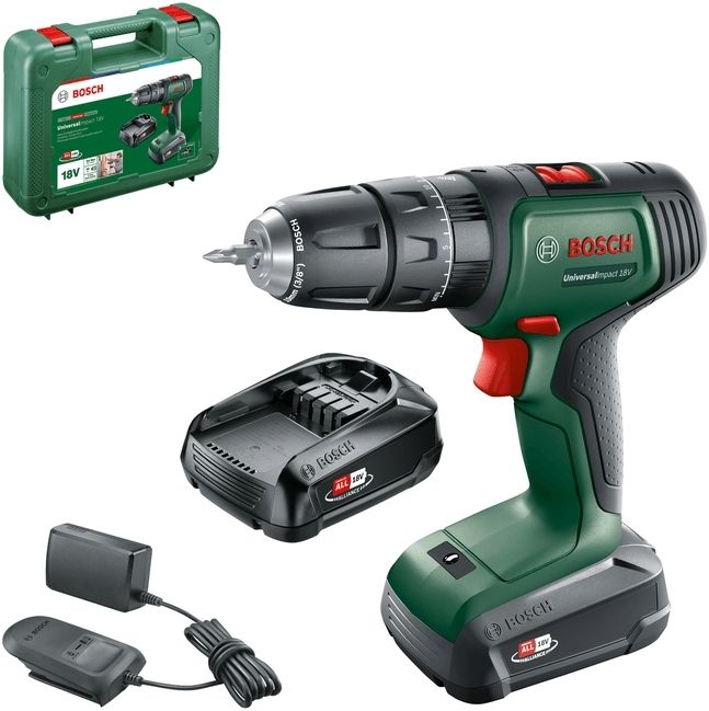 Шуруповерт Bosch UniversalImpact 18В 2х1.5Агод (0.603.9D4.102)