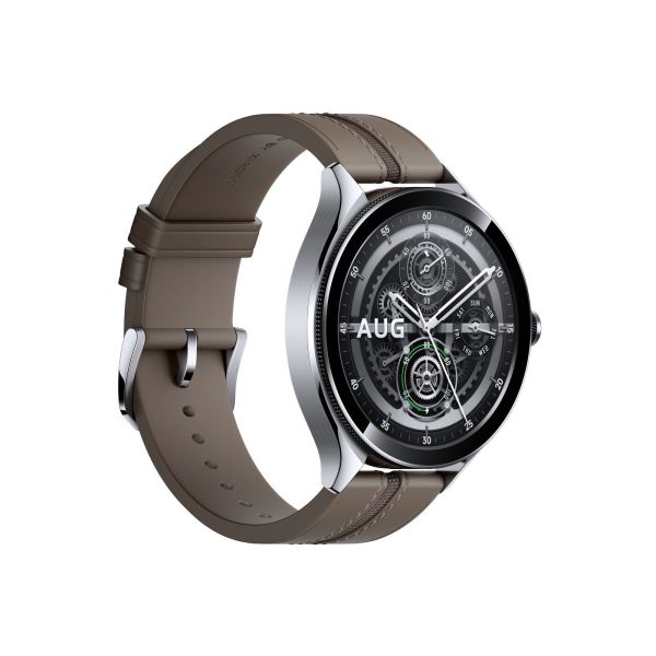 Смарт-часы Xiaomi Watch 2 Pro Bluetooth Silver Case with Brown Leather Strap