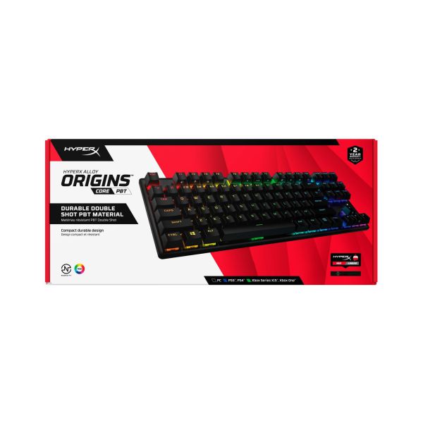 Клавиатура HyperX Alloy Origins Core PBT Red RGB Black (639N7AA)