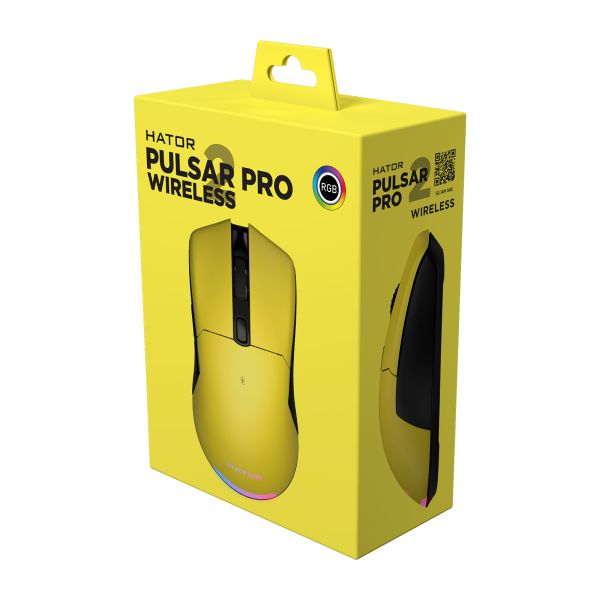 Мышка Hator Pulsar 2 Pro Wireless Yellow (HTM-532)