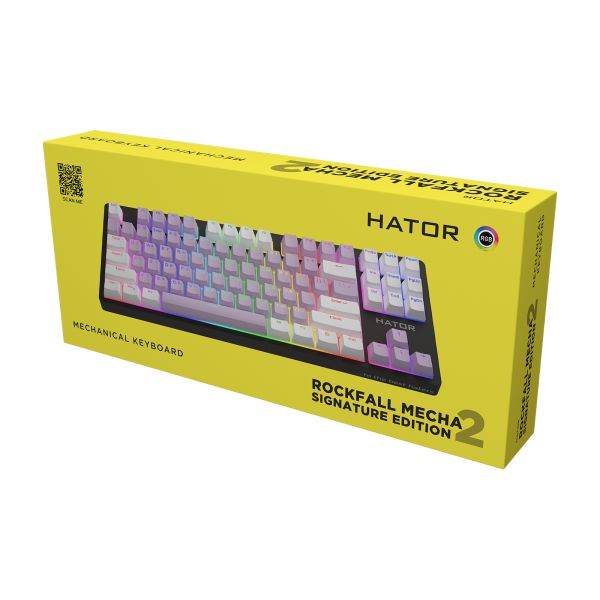 Клавіатура Hator Rockfall 2 Mecha Signature Edition USB Black/Lilac/White (HTK-520-BLW)