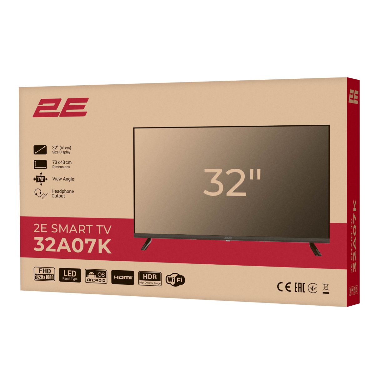 Телевізор 2E 32A07KW