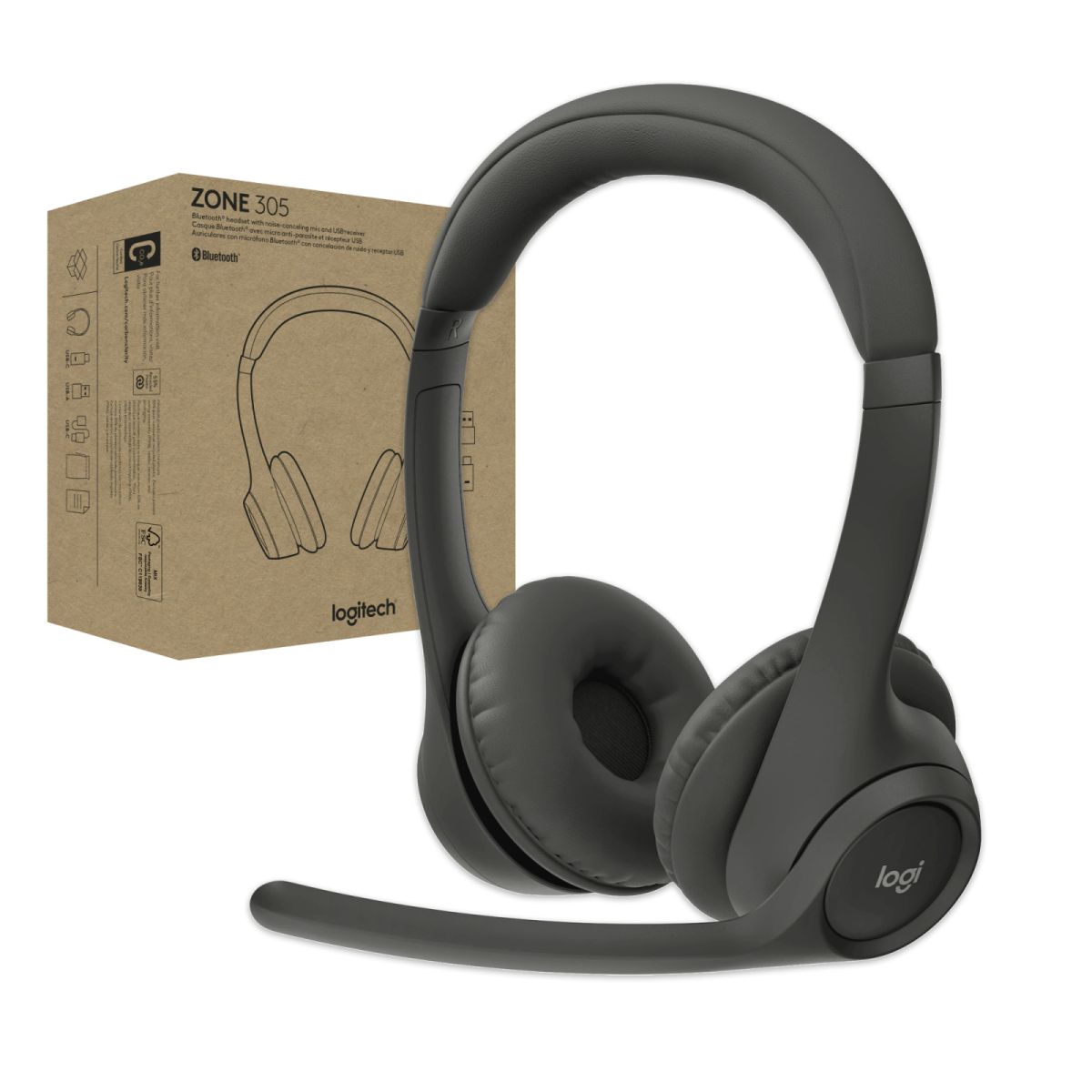 Гарнітура Logitech Zone 305 for Business Wireless UC Black (981-001453)
