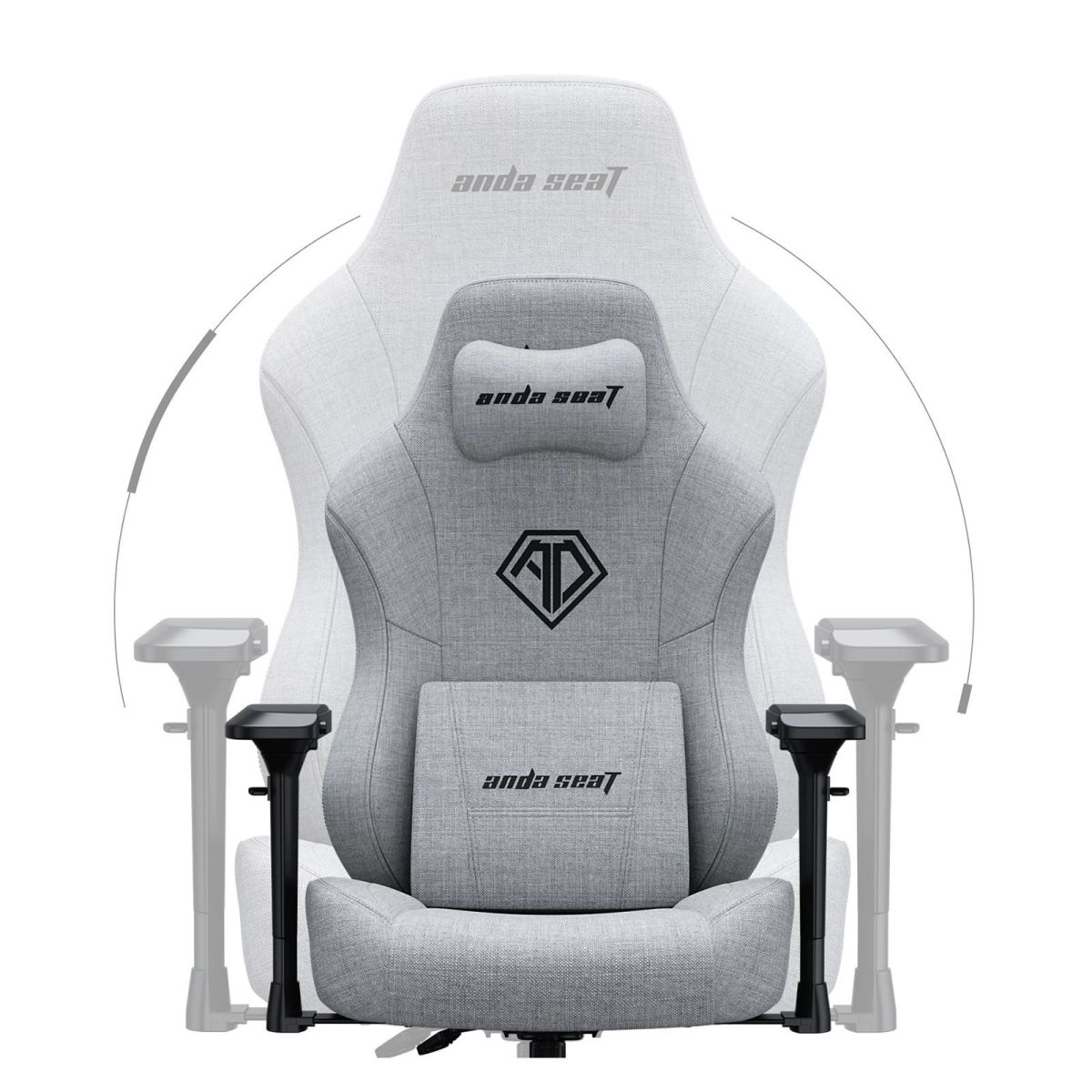 Крісло ігрове Anda Seat Phantom 3 Pro Fabric Size L Grey (AD18YC-06-G-F)