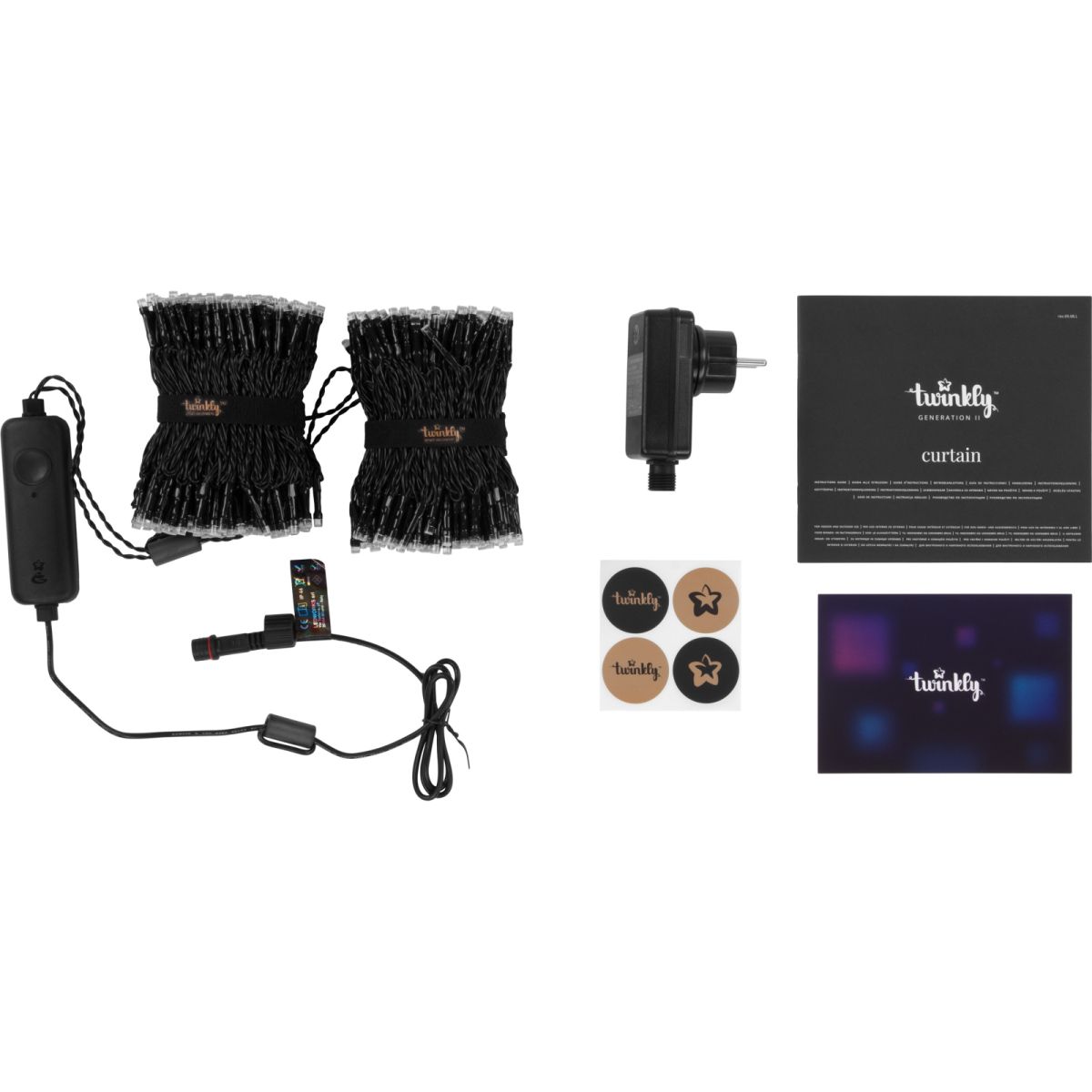 Гірлянда Smart LED Twinkly Strings RGBW 600 чорний (TWS600SPP-BEU)