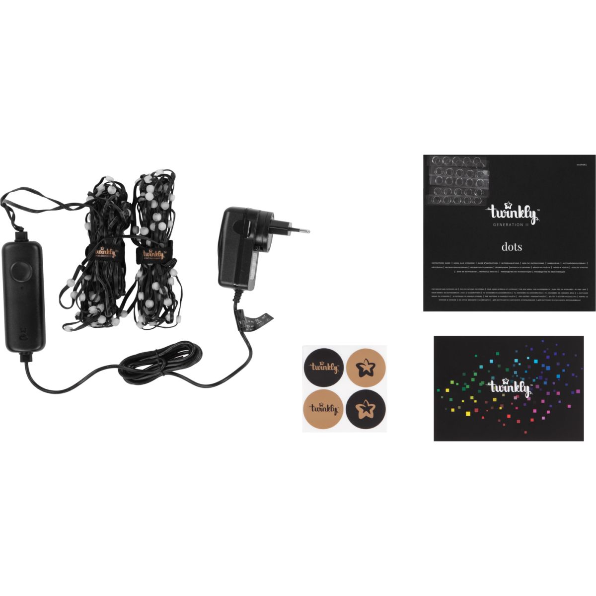 Гірлянда Smart LED Twinkly Dots Lights RGB 200 прозорий (TWD200STP-BEU)
