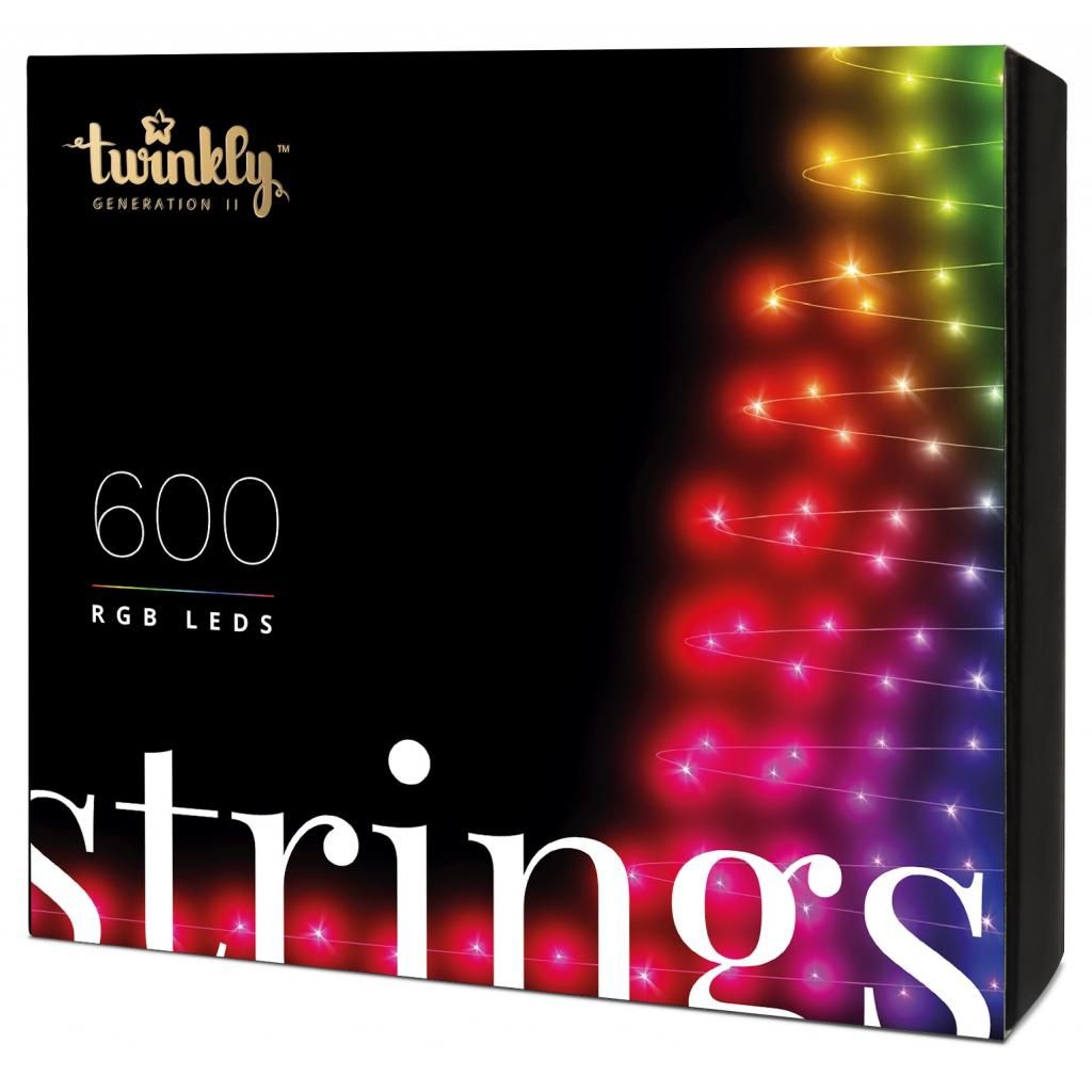 Гірлянда Smart LED Twinkly Strings RGB 600 чорний (TWS600STP-BEU)