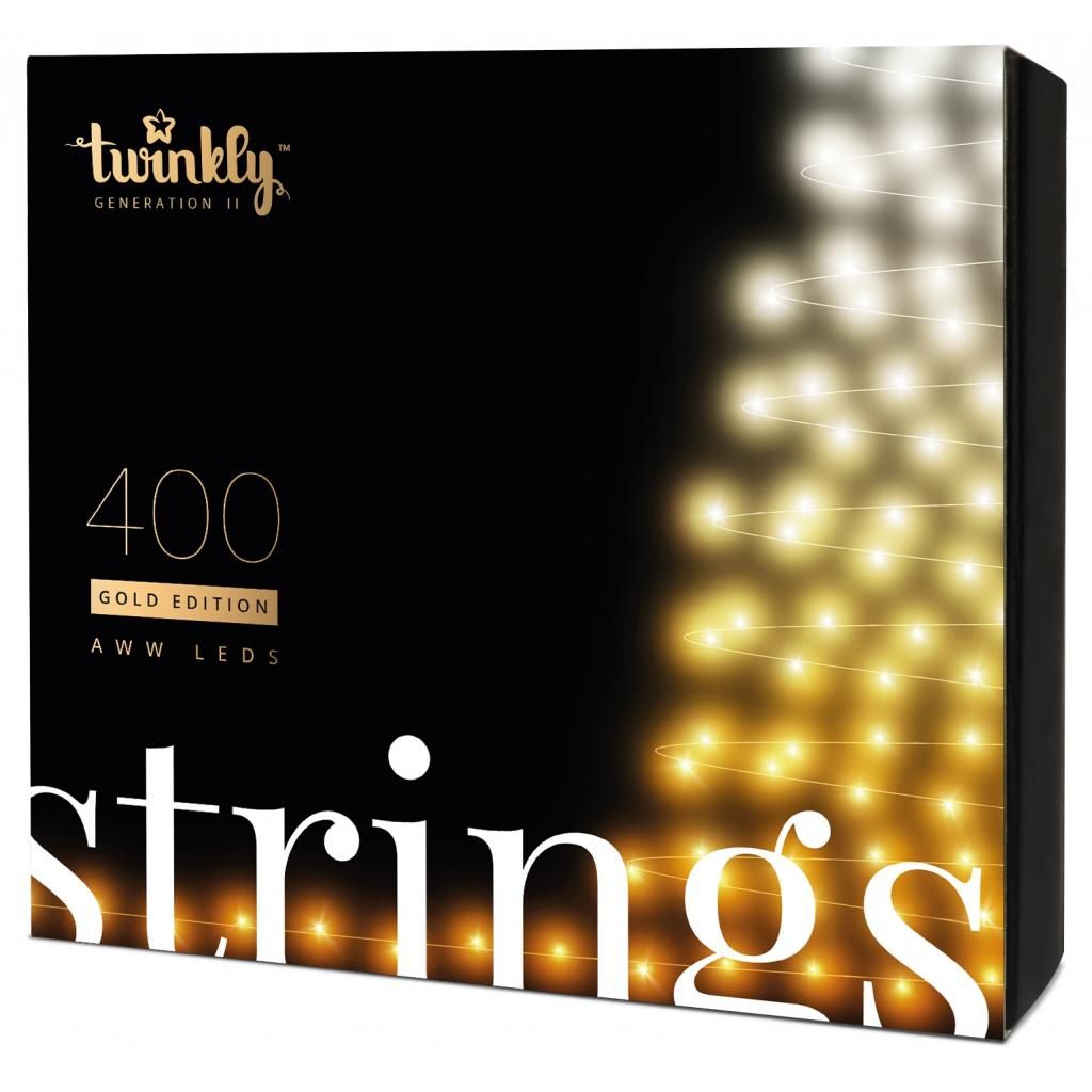 Гірлянда Smart LED Twinkly Strings AWW 400 чорний (TWS400GOP-BEU)