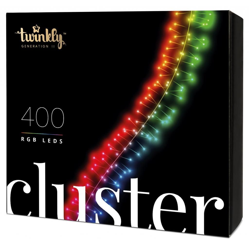 Гірлянда Smart LED Twinkly Cluster RGB 400 чорний (TWC400STP-BEU)