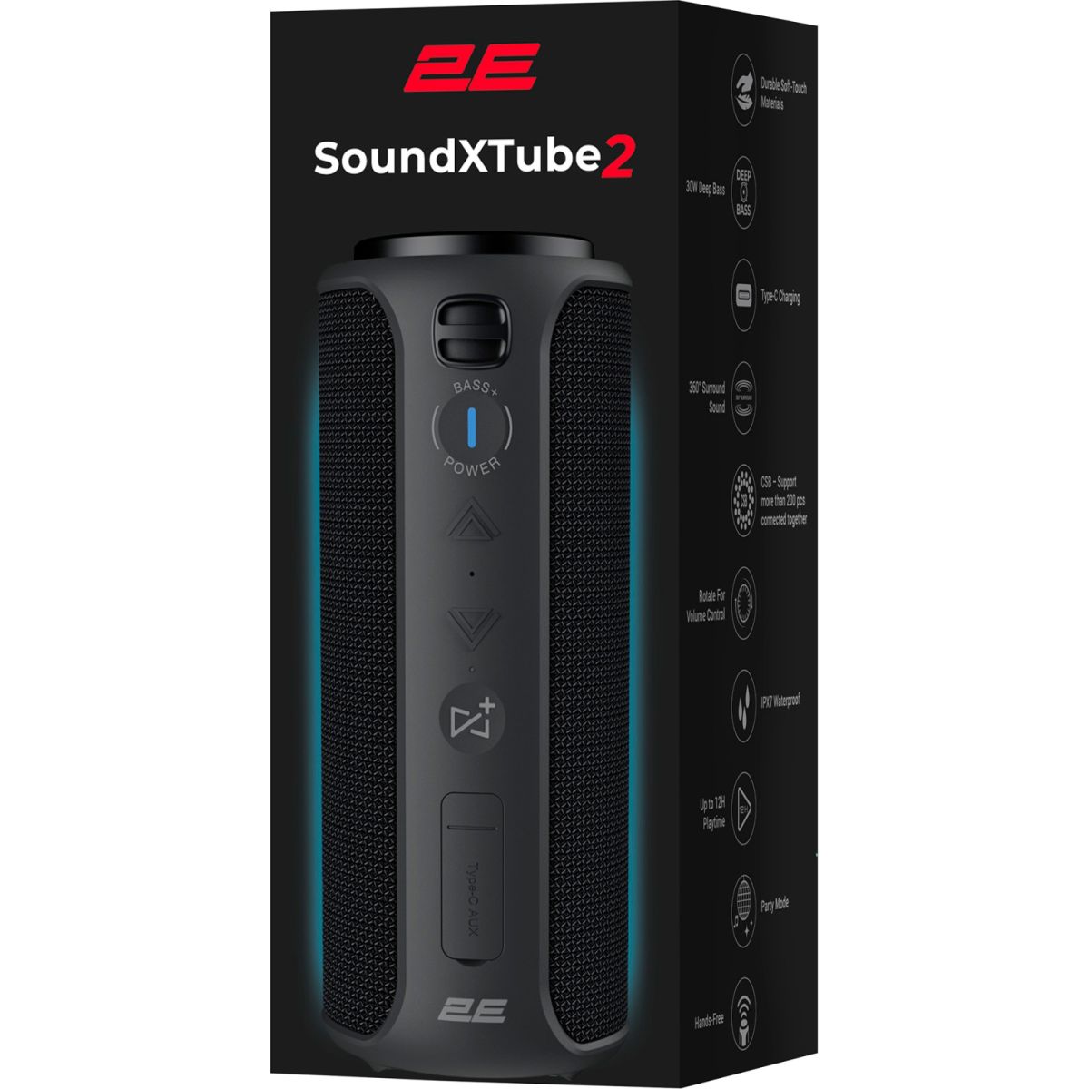 Акустична система 2E SoundXTube2 Black