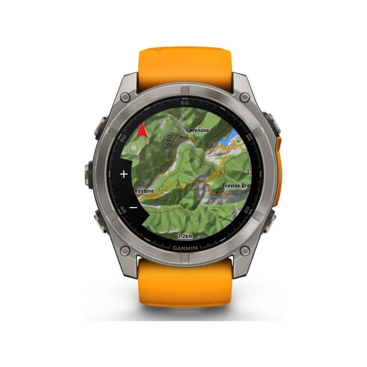 Смарт-годинник Garmin fenix 8 AMOLED 51mm Titanium with Spark Orange/Graphite Silicone Band (010-02905-11)
