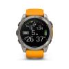 Смарт-годинник Garmin fenix 8 AMOLED 51mm Titanium with Spark Orange/Graphite Silicone Band (010-02905-11)