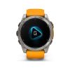 Смарт-годинник Garmin fenix 8 AMOLED 51mm Titanium with Spark Orange/Graphite Silicone Band (010-02905-11)
