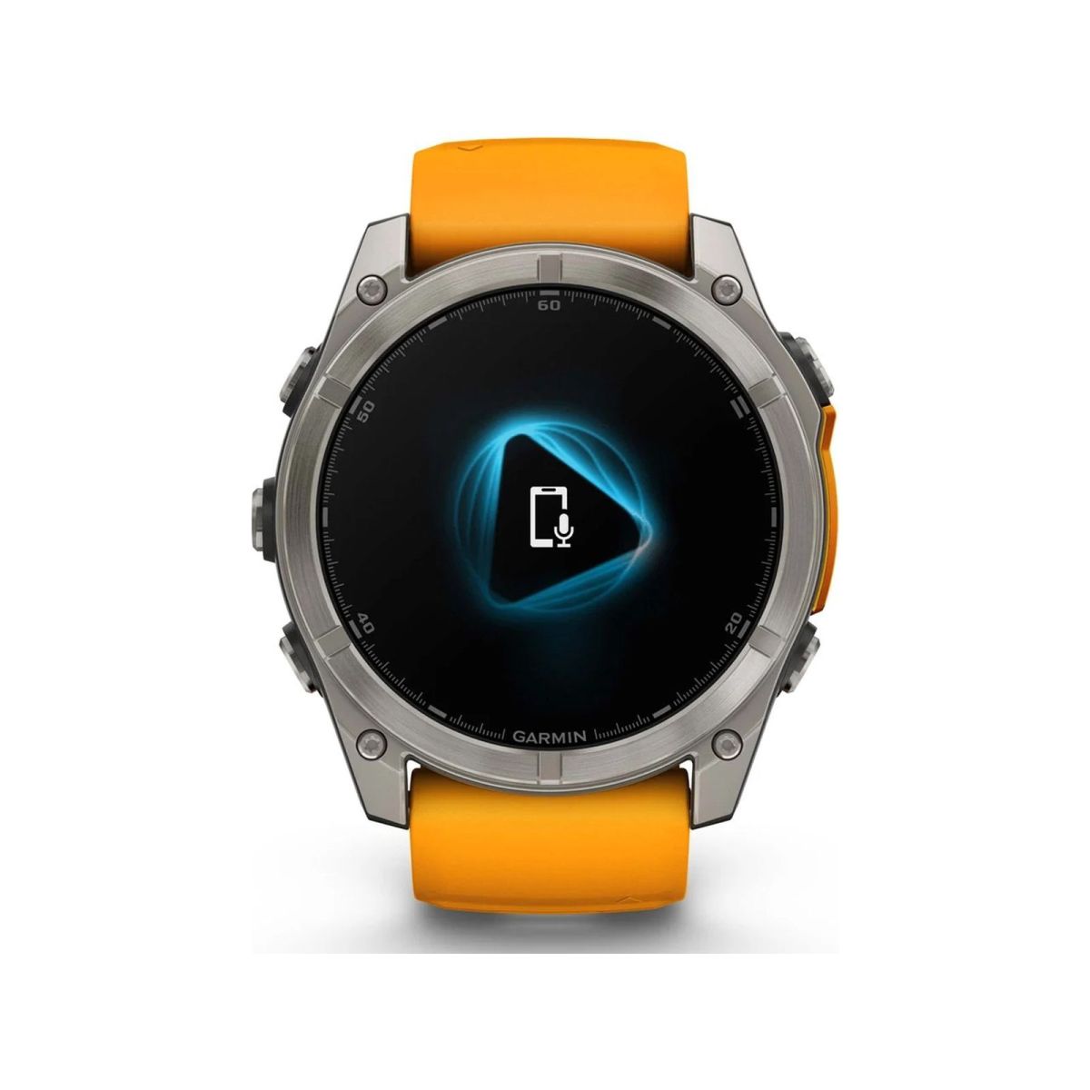 Смарт-годинник Garmin fenix 8 AMOLED 51mm Titanium with Spark Orange/Graphite Silicone Band (010-02905-11)