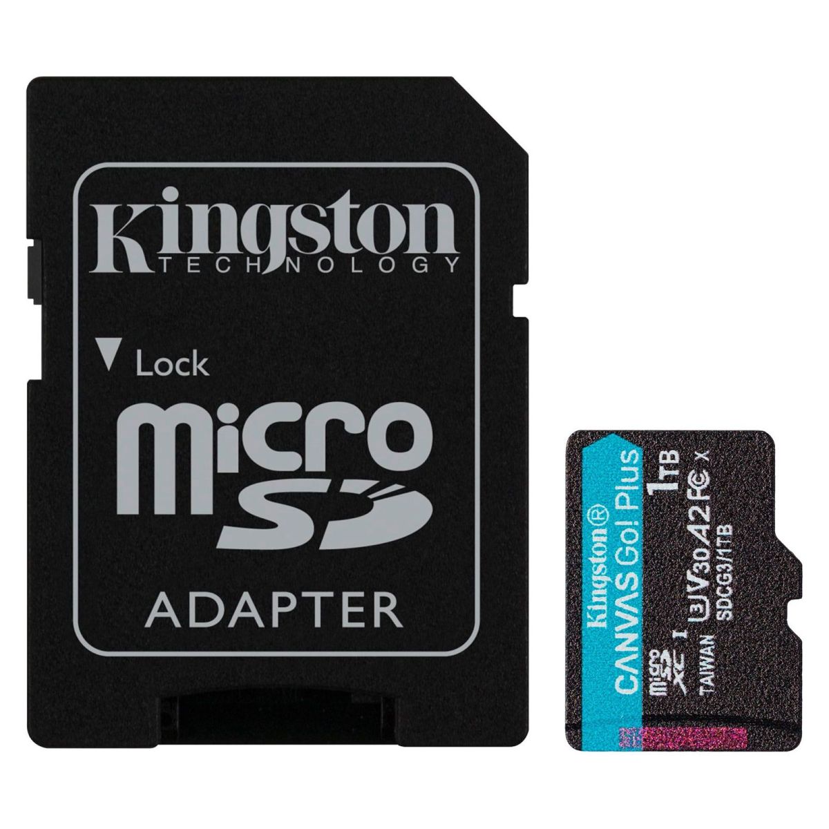 Карта пам'яті microSDXC Kingston Canvas Go! Plus 1TB UHS-I U3 V30 A2 Class 10 + SD (SDCG3/1TB)