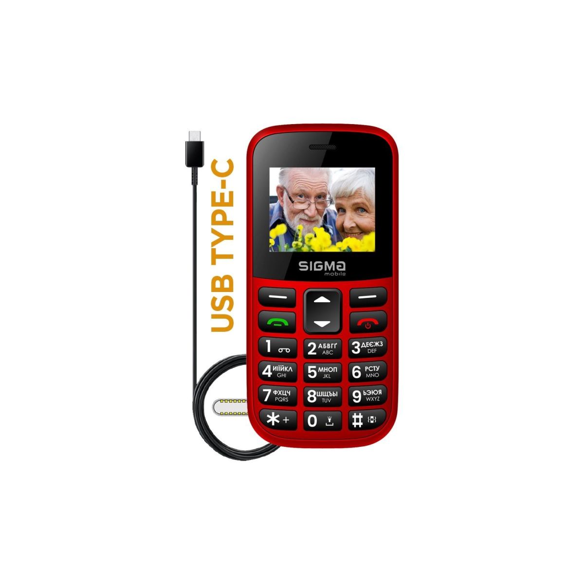 Мобільний телефон Sigma Comfort 50 Easy TYPE-C Red