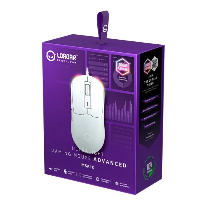 Мишка Lorgar MSA10 Ultralight USB White (LRG-MSA10-WH)