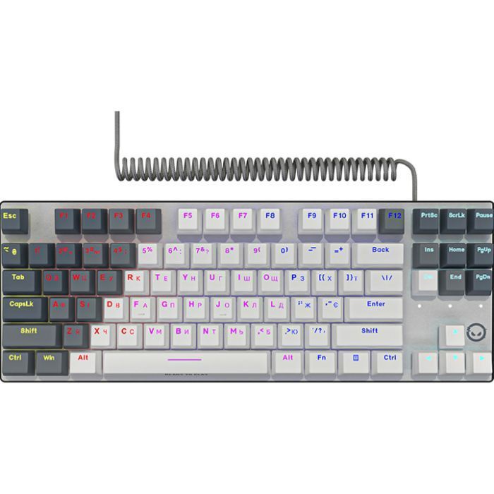 Клавіатура Lorgar Azar 514TKL RGB Mechanical USB UA White Grey (LRG-GK514TKL-WH-UA)