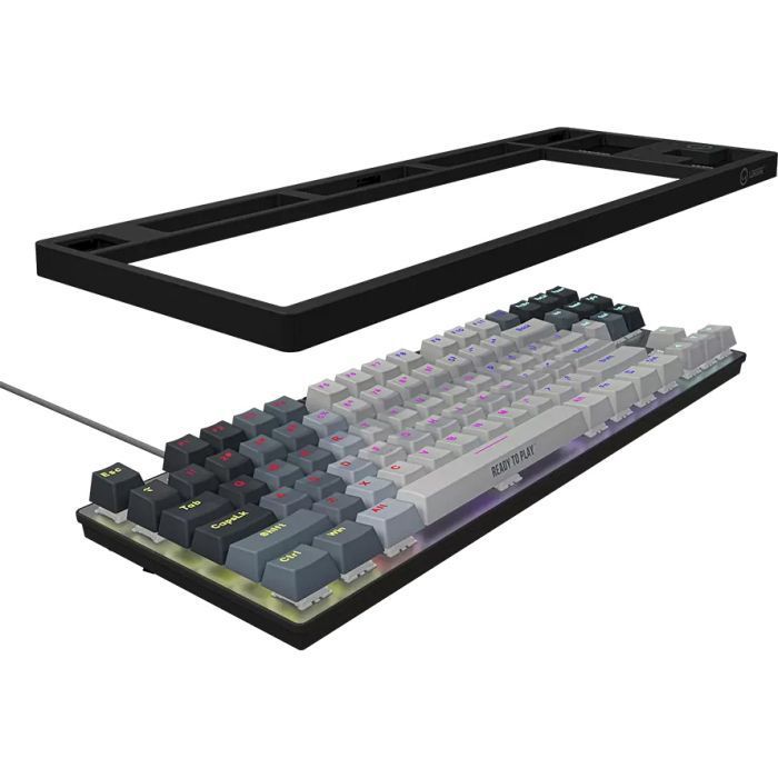 Клавіатура Lorgar Azar 514TKL RGB Mechanical USB UA White Grey (LRG-GK514TKL-WH-UA)