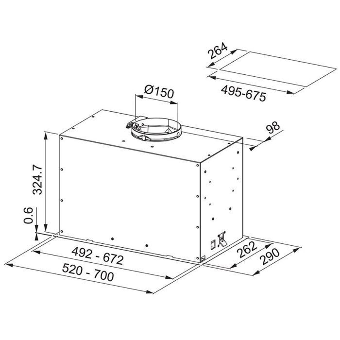 Витяжка кухонна Franke FBFE BK MATT A52 (305.0665.364)
