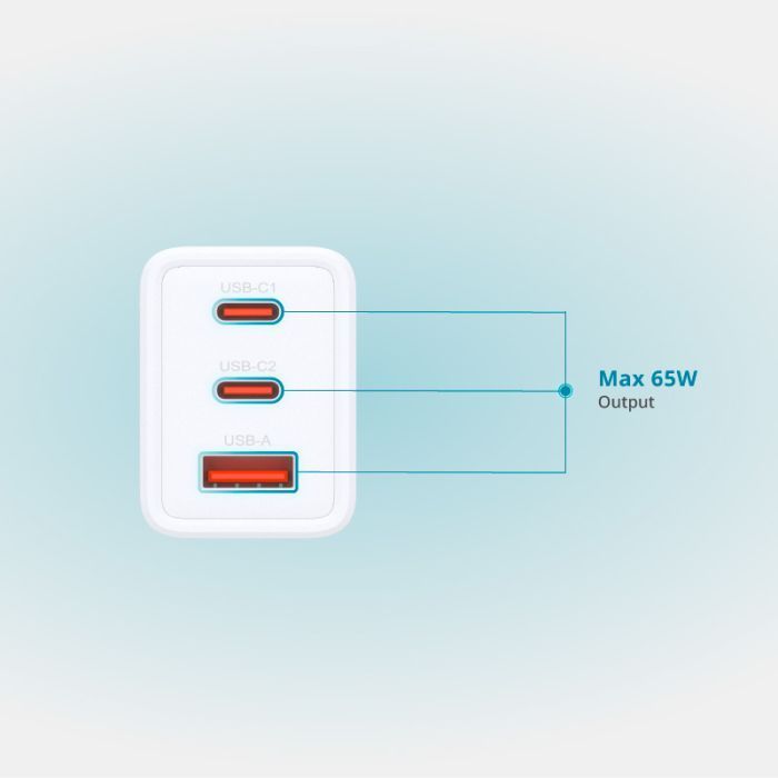 Зарядний пристрій D-Link DCP-651 65W GaN White (DCP-651)