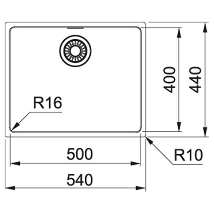 Мийка кухонна Franke Maris MRX 110-50 Нерж. матова (122.0598.741)