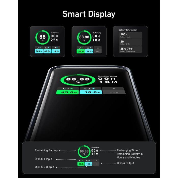 Батарея універсальна Anker Prime 20000mAh 200W Black (A1336011)