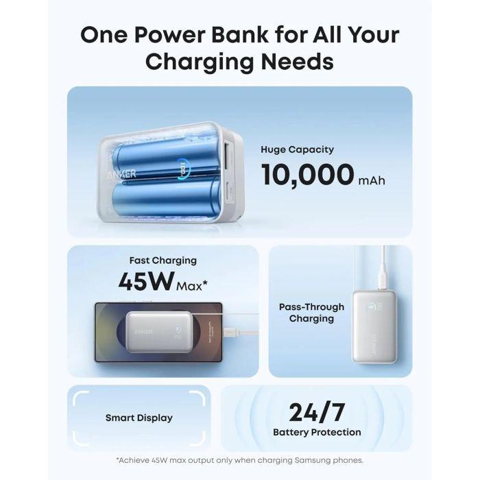 Батарея універсальна Anker Nano 10000mAh 45W White (A1638H21)