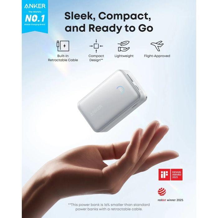 Батарея універсальна Anker Nano 10000mAh 45W White (A1638H21)
