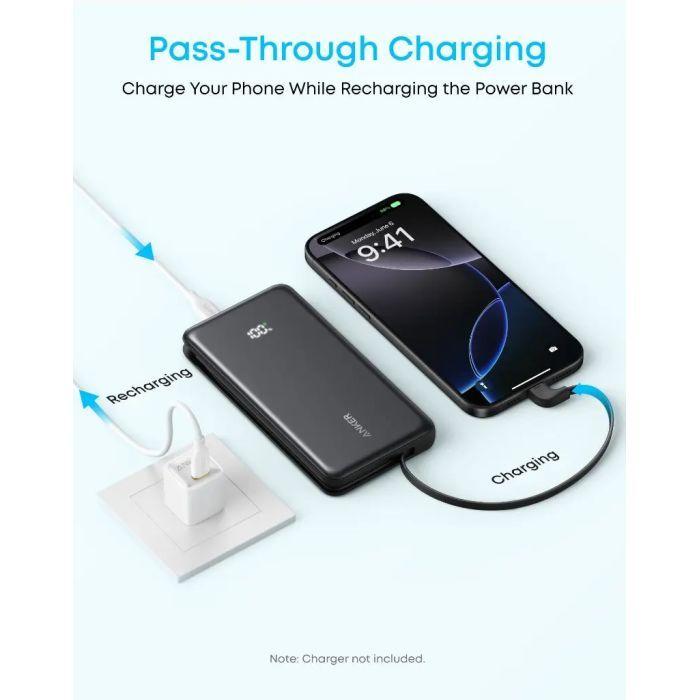 Батарея універсальна Anker Zolo 10000mAh 22.5W Black (A110DH11)