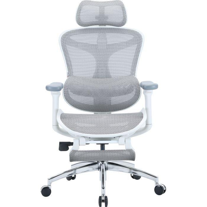 Офісне крісло з підставкою для ніг Sihoo DORO C300L Mesh White (DORO-C300L-A3-102-JT)