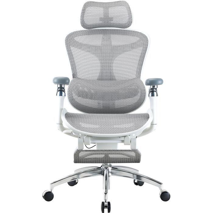 Офісне крісло з підставкою для ніг Sihoo DORO C300 Pro Mesh White (DORO-C300-PRO-M102-JT)