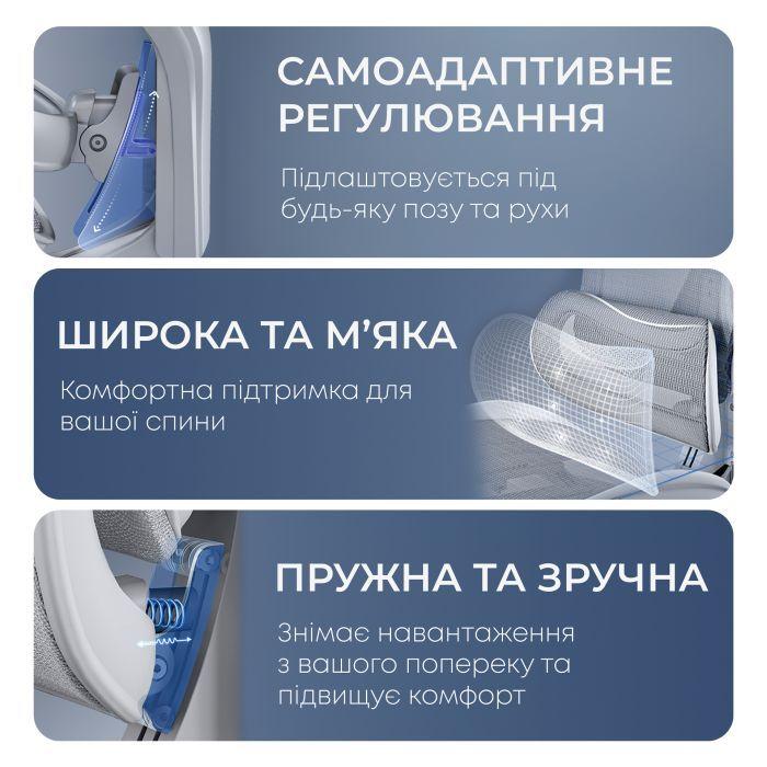 Офісне крісло з підставкою для ніг Sihoo DORO C300 Pro Mesh White (DORO-C300-PRO-M102-JT)