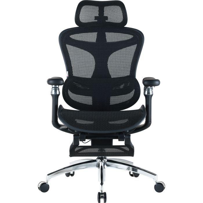 Офісне крісло з підставкою для ніг Sihoo DORO C300 Pro Mesh Black (DORO-C300-PRO-M101-JT)