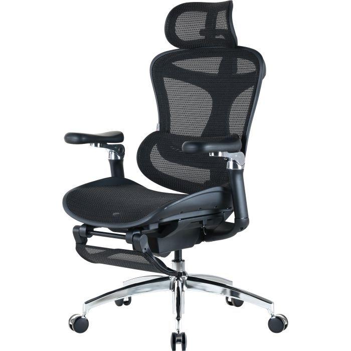 Офісне крісло з підставкою для ніг Sihoo DORO C300 Pro Mesh Black (DORO-C300-PRO-M101-JT)