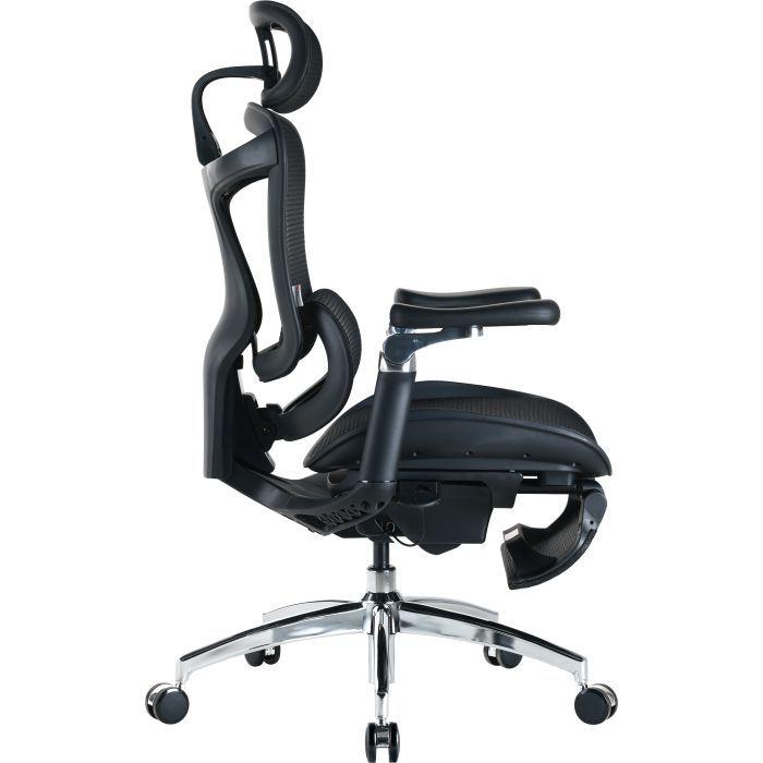 Офісне крісло з підставкою для ніг Sihoo DORO C300 Pro Mesh Black (DORO-C300-PRO-M101-JT)
