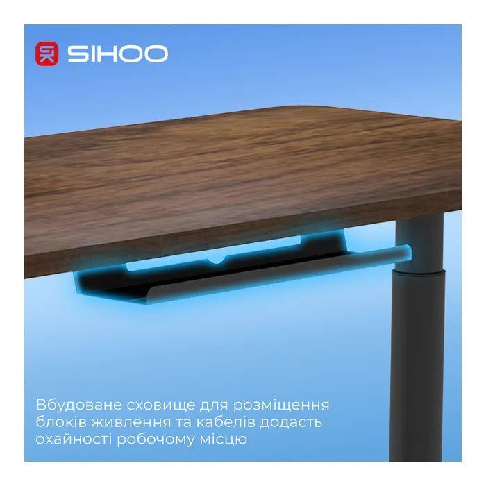 Геймерський стіл Sihoo D05 Walnut Black (D05-104/D05-107)