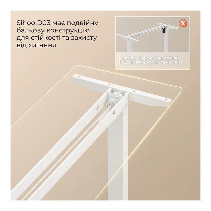 Геймерський стіл Sihoo D03 White (D03-106/D03-107)