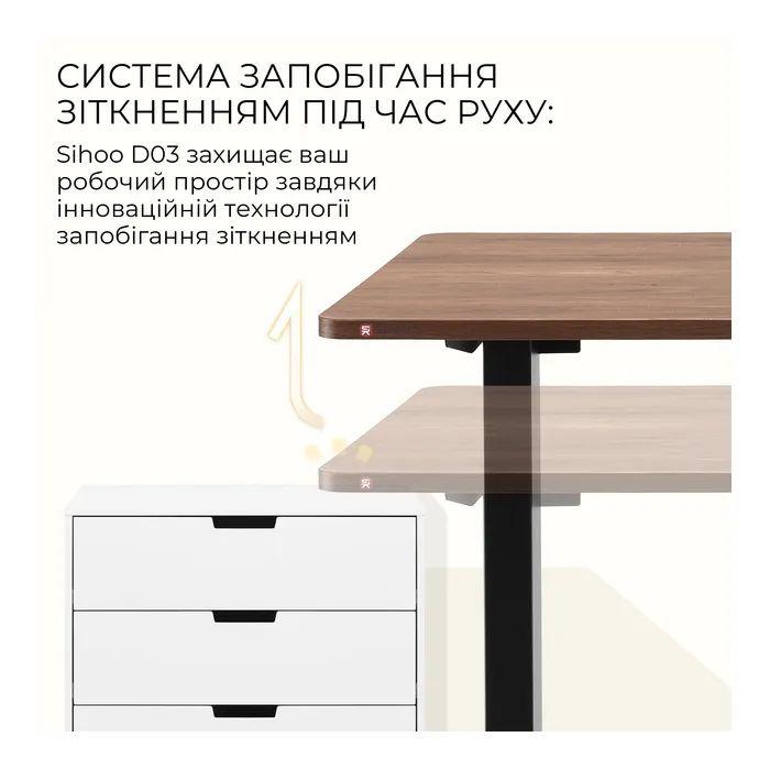 Геймерський стіл Sihoo D03 Walnut Black (D03-104/D03-108)
