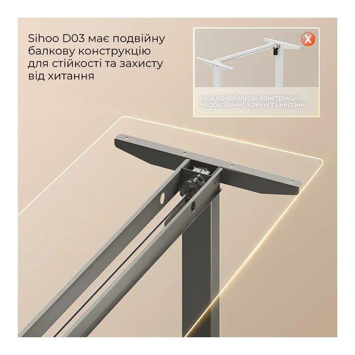 Геймерський стіл Sihoo D03 Walnut Black (D03-104/D03-108)